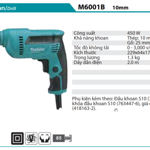 MÁY KHOAN Makita M6001B (10MM)