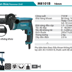 MÁY KHOAN BÚA Makita M8101B (16MM)