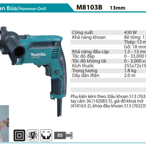 MÁY KHOAN BÚA MAKITA M8103B (13MM)