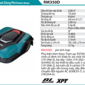 Máy Cắt Cỏ Robot Dùng Pin Makita RM350D